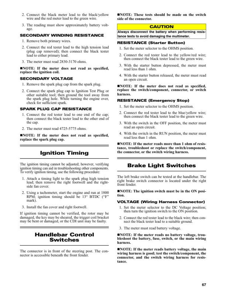 Tracker Offroad 90 ATV Service Manual service manual preview page 7