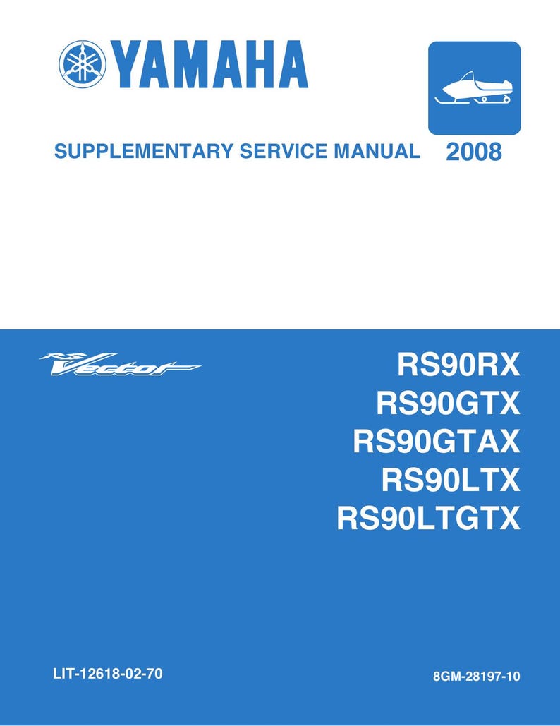 Yamaha RS Vector RS90 Snowmobile Service Manual service manual preview page 2