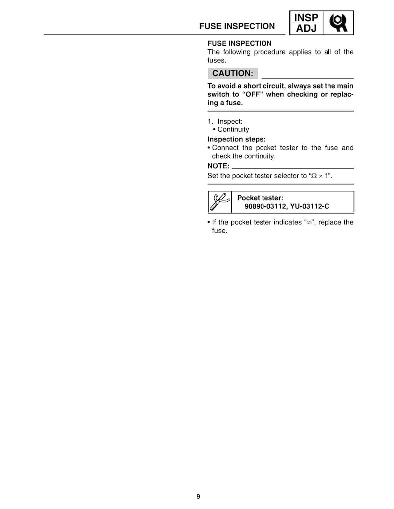 Yamaha RS Vector RS90 Snowmobile Service Manual service manual preview page 8