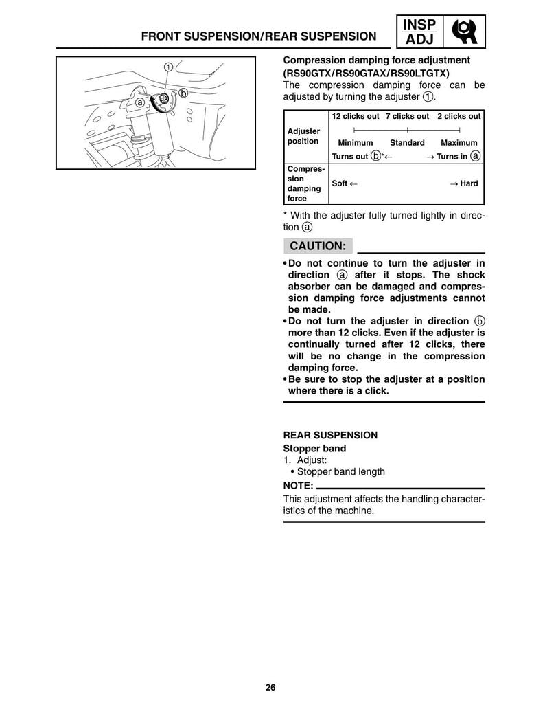 Yamaha RS Vector RS90 Snowmobile Service Manual service manual preview page 10