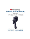 Tohatsu MFS 9.9E 15E 20E Service Manual 2018-2022 Outboard PDF service repair manual cover