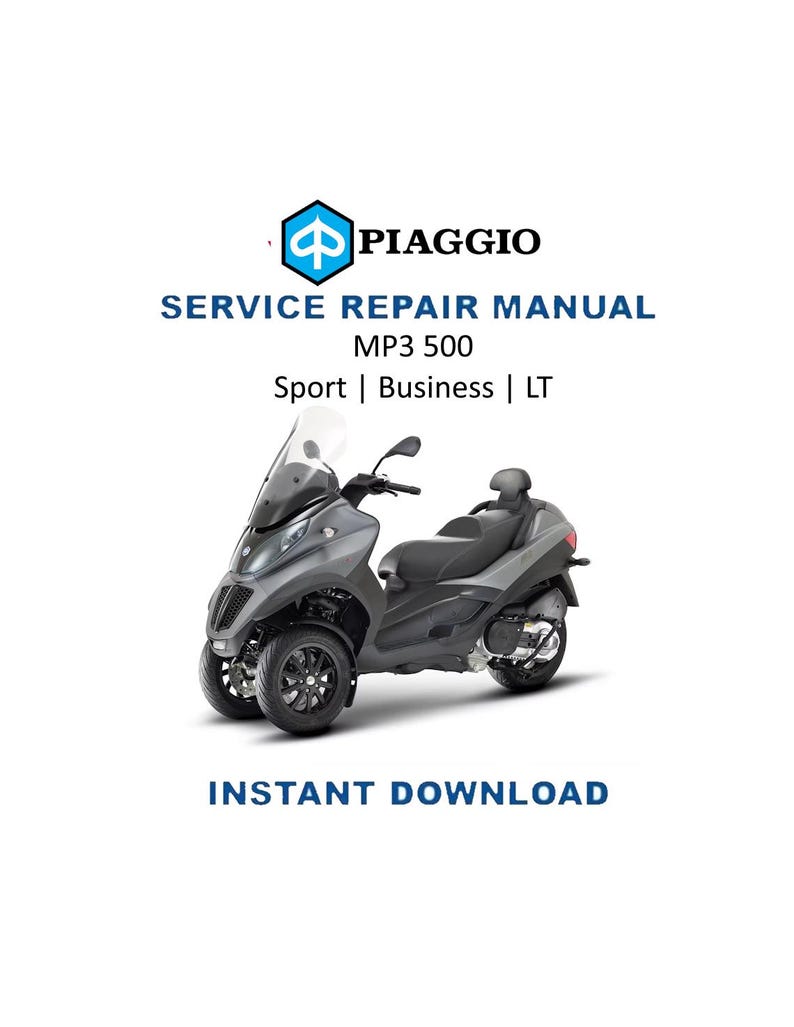 Piaggio MP3 500 Sport Business LT Service Manual PDF service repair manual cover