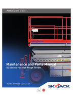 Skyjack SJ 8831E 8841E Scissor Lift Maintenance & Parts Manual service manual preview page 2