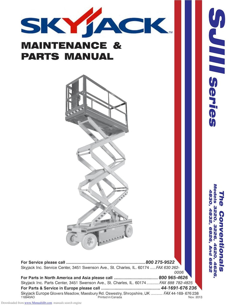 Skyjack SJIII Series Scissor Lift Service Manual service manual preview page 2