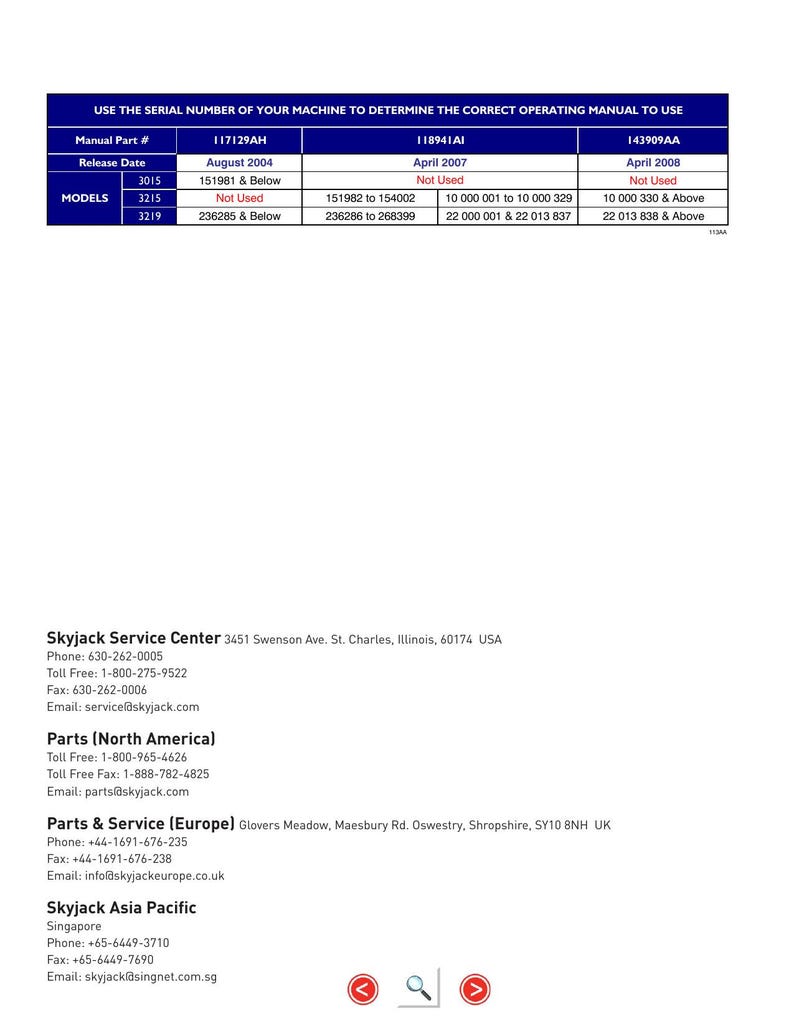 Skyjack SJIII Compact 3215 3219 Service Manual 2004-2008 Scissor Lift service manual preview page 3