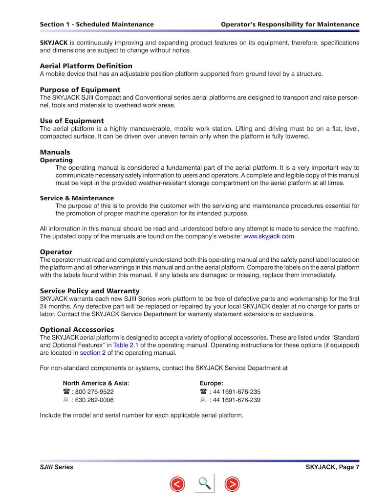 Skyjack SJIII Compact 3215 3219 Service Manual 2004-2008 Scissor Lift service manual preview page 7