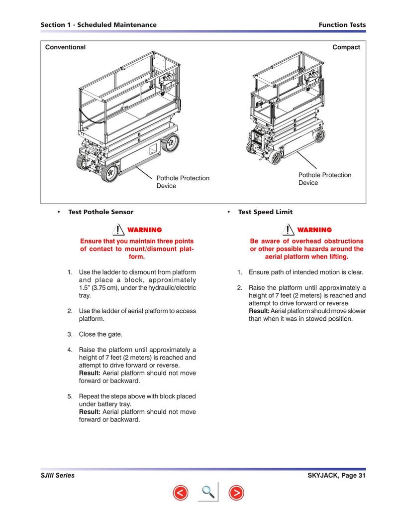 Skyjack SJIII Compact 3215 3219 Service Manual 2004-2008 Scissor Lift service manual preview page 9