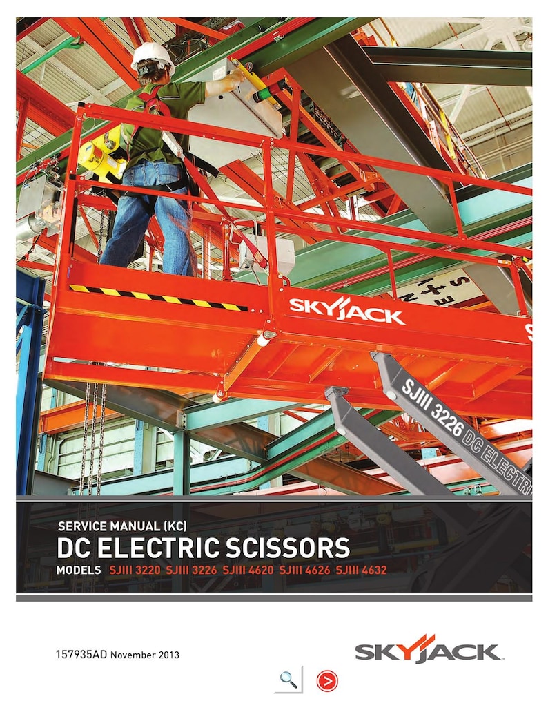 Skyjack SJIII DC Electric Scissors Service Manual service manual preview page 2