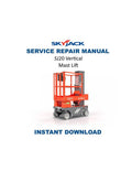 Skyjack SJ20 Vertical Mast Lift Service Manual 2021-2025 PDF service repair manual cover