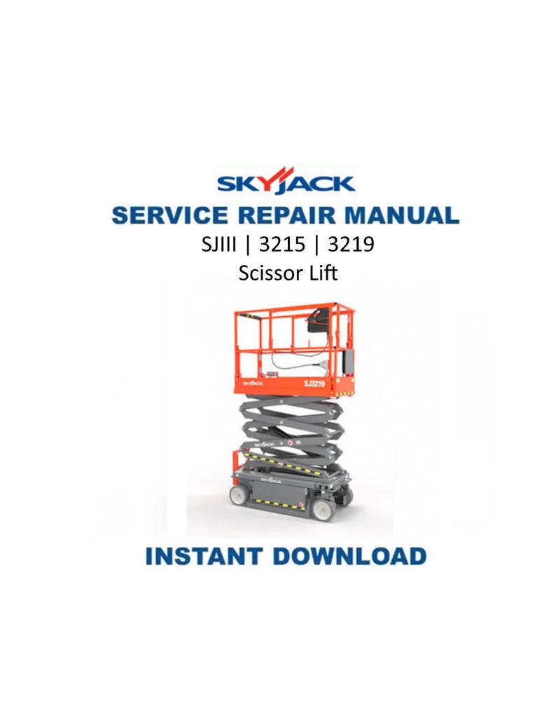 Skyjack SJIII 3215 3219 Service Manual PDF service repair manual cover