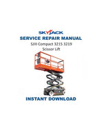 Skyjack SJIII Compact 3215 3219 Service Manual 2004-2008 Scissor Lift PDF service repair manual cover