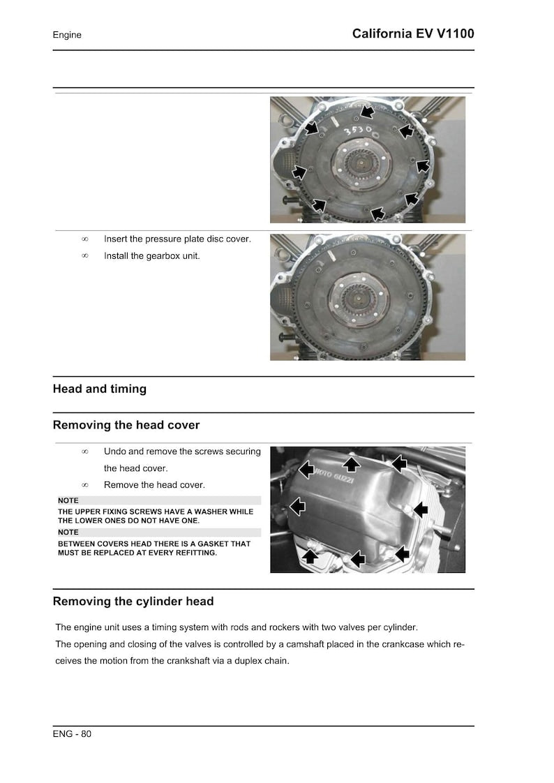 Moto Guzzi California EV V1100 Service Manual 2000-2004 Motorcycle service manual preview page 7