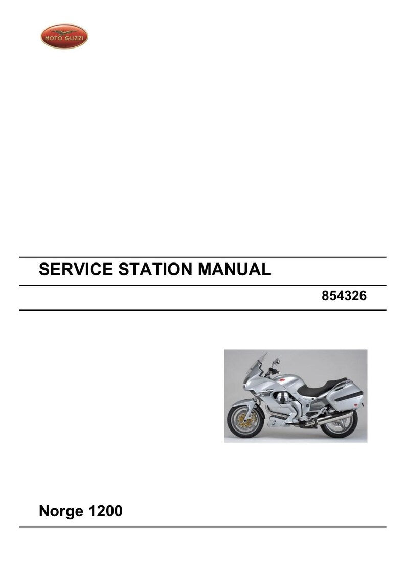 Moto Guzzi Norge 1200 Service Manual 2006-2010 Motorcycle service manual preview page 2