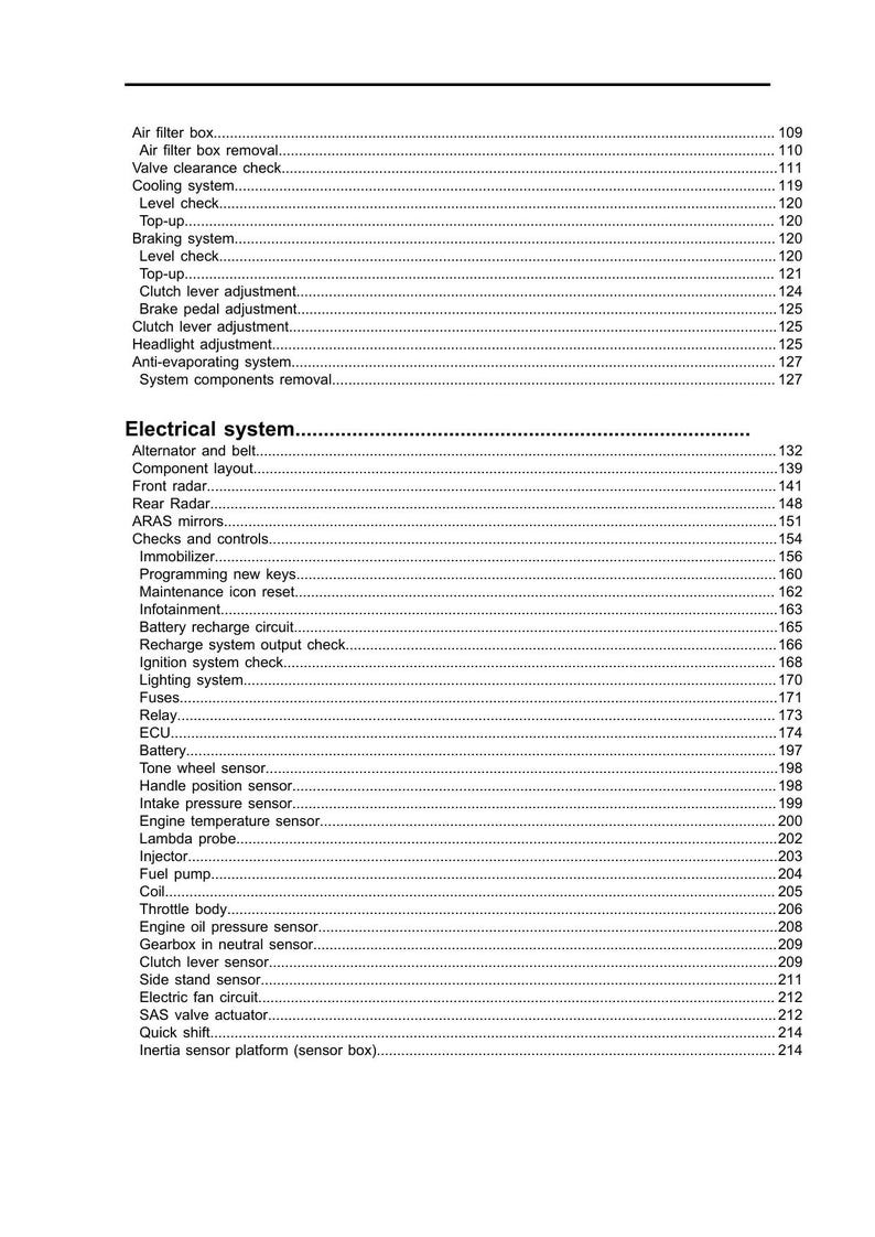 Moto Guzzi Stelvio Service Manual service manual preview page 8