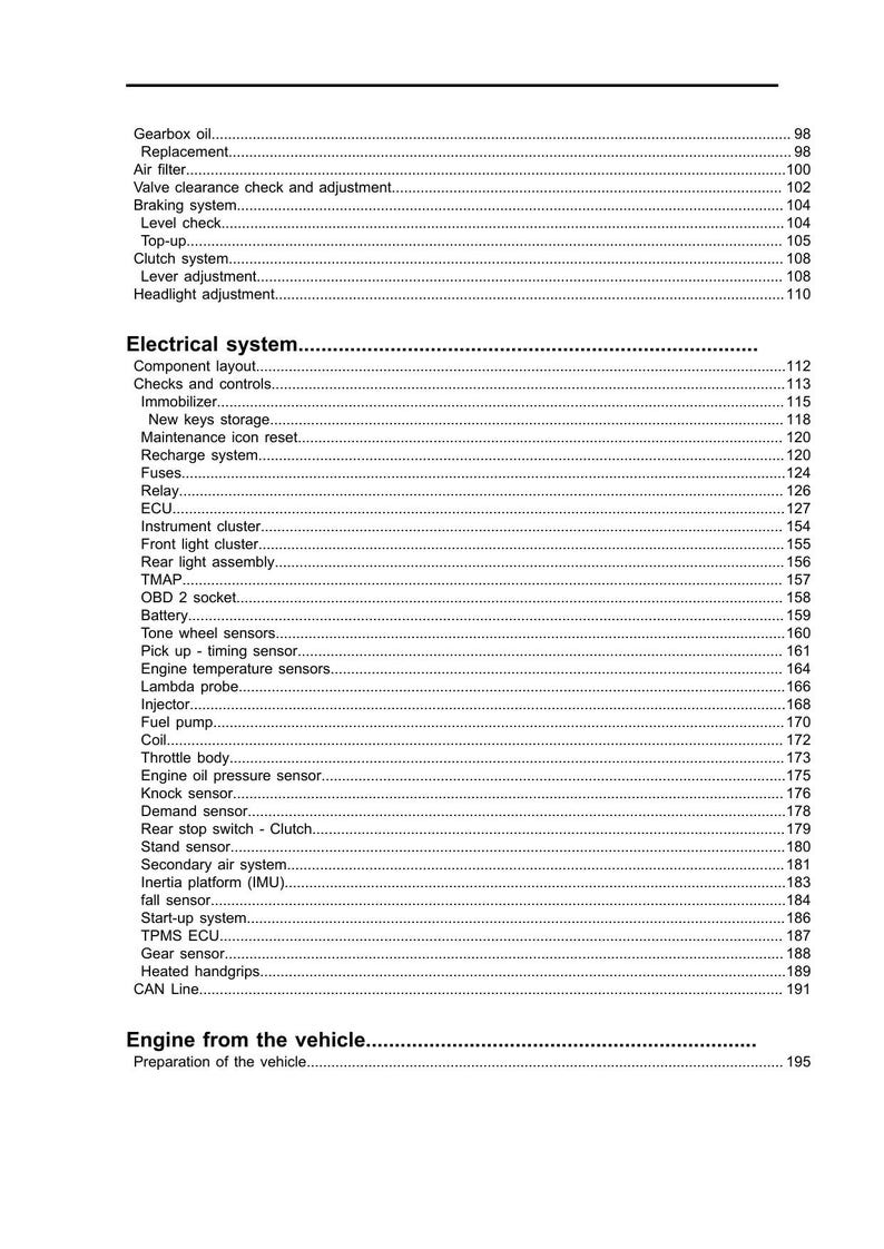 Moto Guzzi V85TT Service Manual service manual preview page 8
