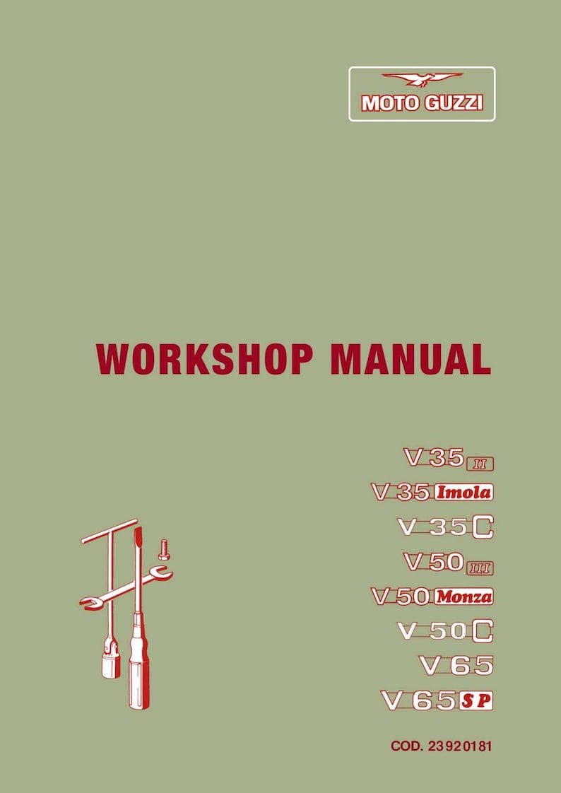 Moto Guzzi V35 V50 V65 Service Manual service manual preview page 2