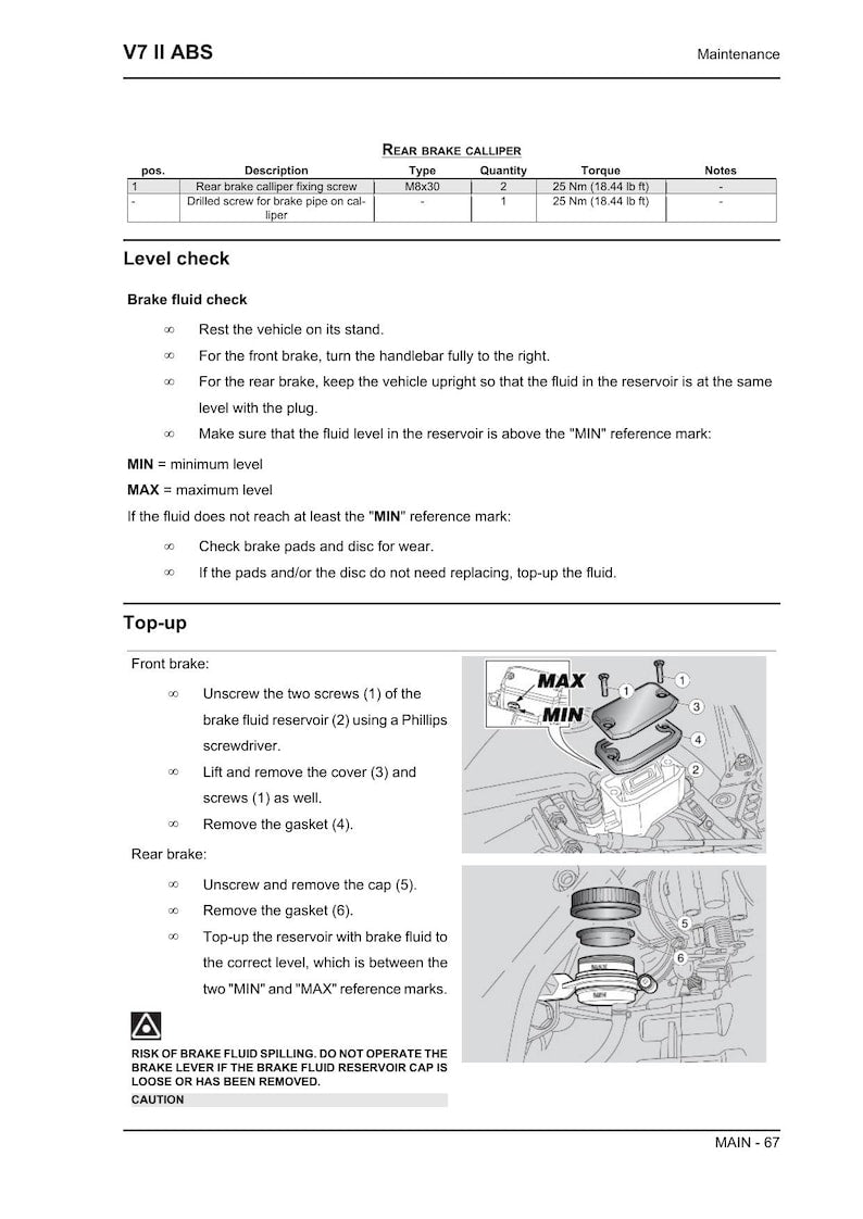 Moto Guzzi V7 II ABS Service Manual service manual preview page 5