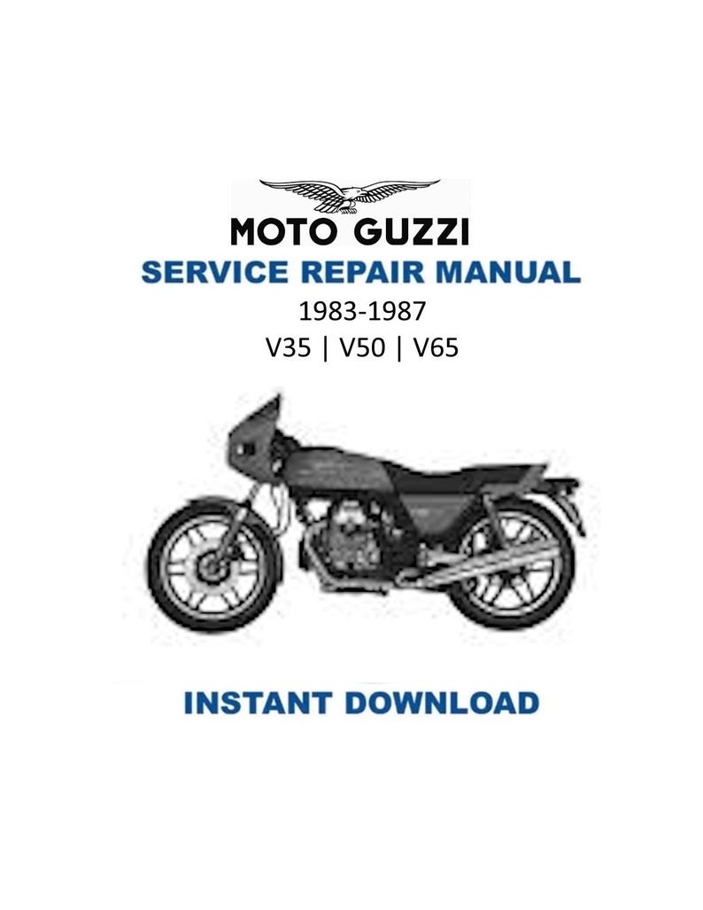 Moto Guzzi V35 V50 V65 Service Manual PDF service repair manual cover