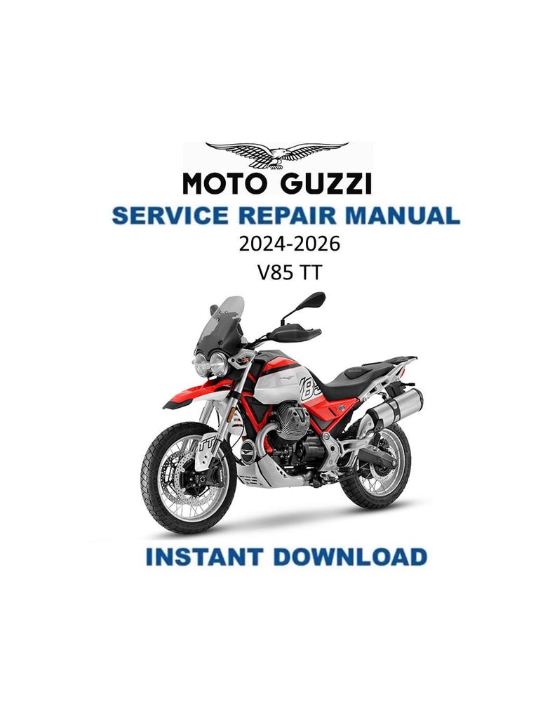 Moto Guzzi V85TT Service Manual PDF service repair manual cover