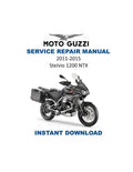 Moto Guzzi Stelvio 1200 NTX Service Manual 2011-2015 Motorcycle PDF service repair manual cover