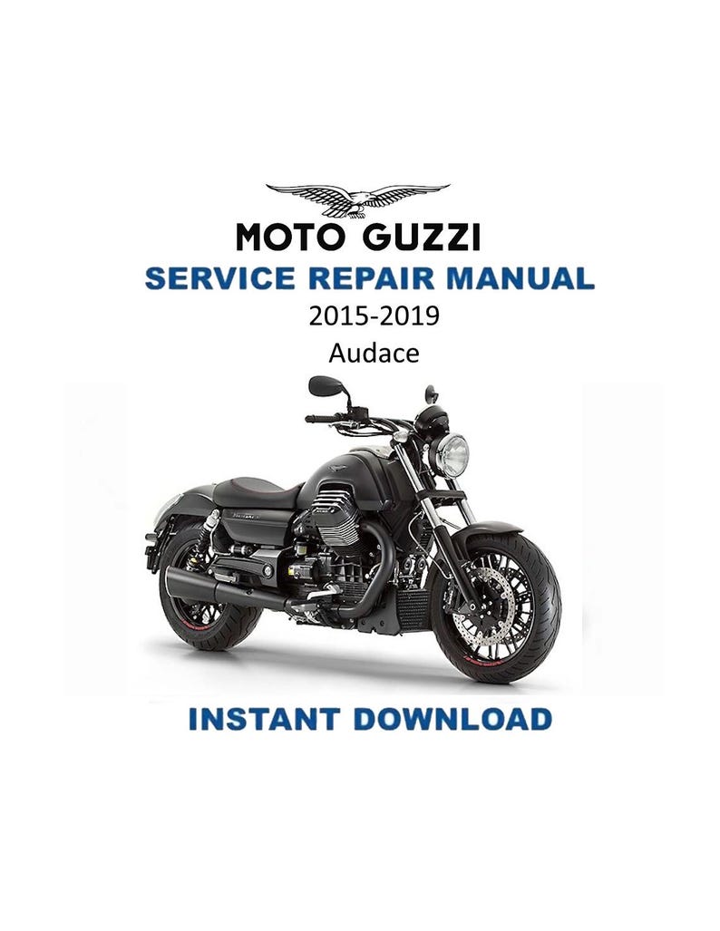 Moto Guzzi Audace Service Manual 2015-2019 Motorcycle PDF service repair manual cover