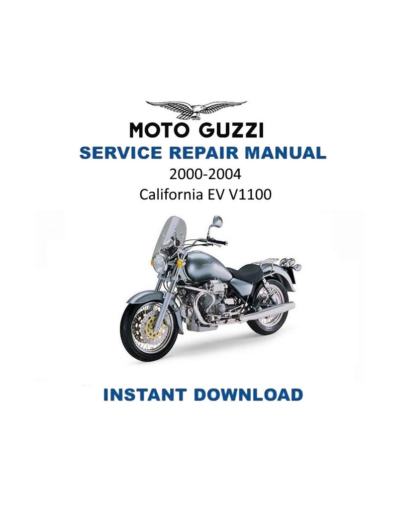 Moto Guzzi California EV V1100 Service Manual 2000-2004 Motorcycle PDF service repair manual cover