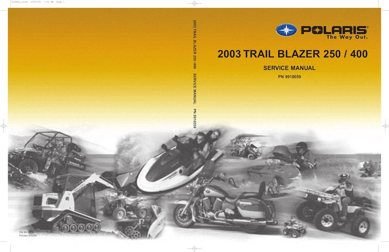Polaris Trail Blazer 250 400 Service Manual service manual preview page 2