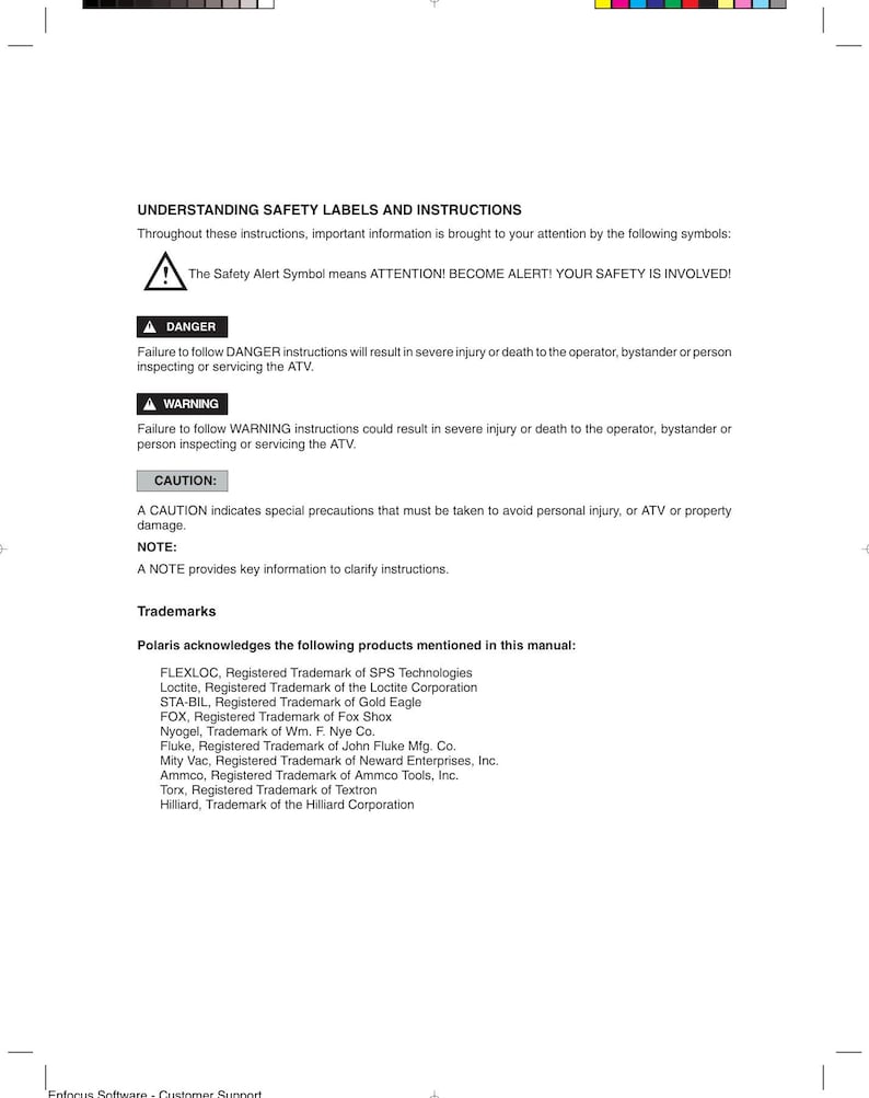 Polaris Sportsman 600 700 Service Manual service manual preview page 3