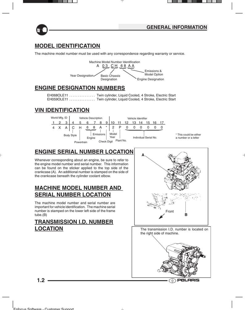 Polaris Sportsman 600 700 Service Manual service manual preview page 7