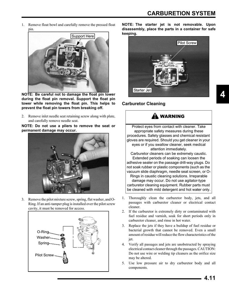 Polaris Ranger 500 Service Manual 2007-2011 UTV 2X4 4X4 EFI service manual preview page 10