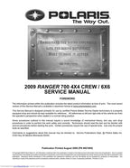 Polaris Ranger 700 4x4 Crew 6x6 Service Manual 2009-2013 UTV service manual preview page 2