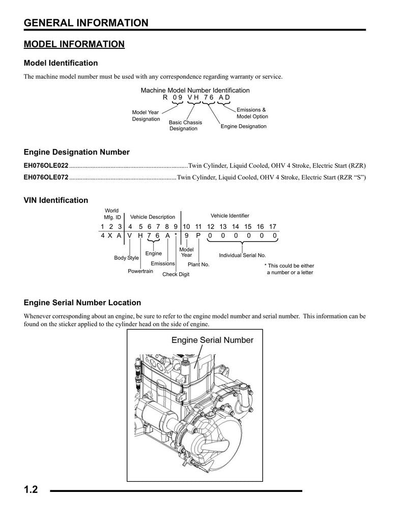 Polaris Ranger RZR 800 Service Manual 2009-2013 UTV service manual preview page 3