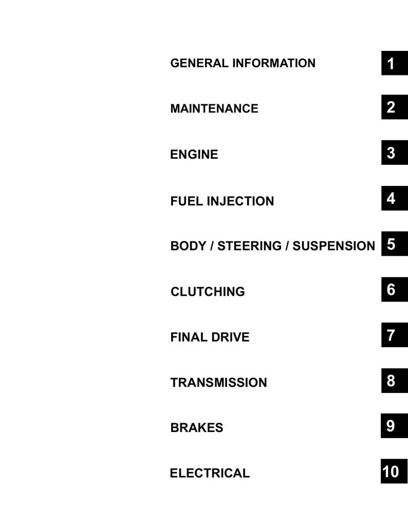 Polaris Ranger RZR Service Manual service manual preview page 3