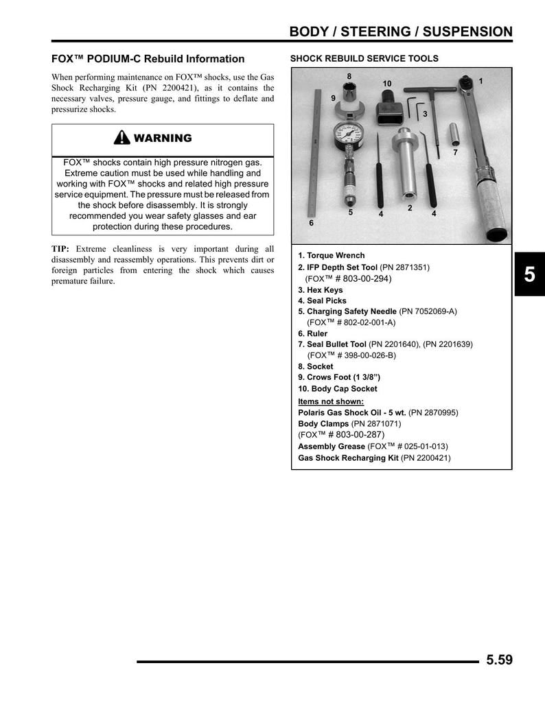Polaris Outlaw 450 525 Service Manual 2009-2013 ATV Repair service manual preview page 11