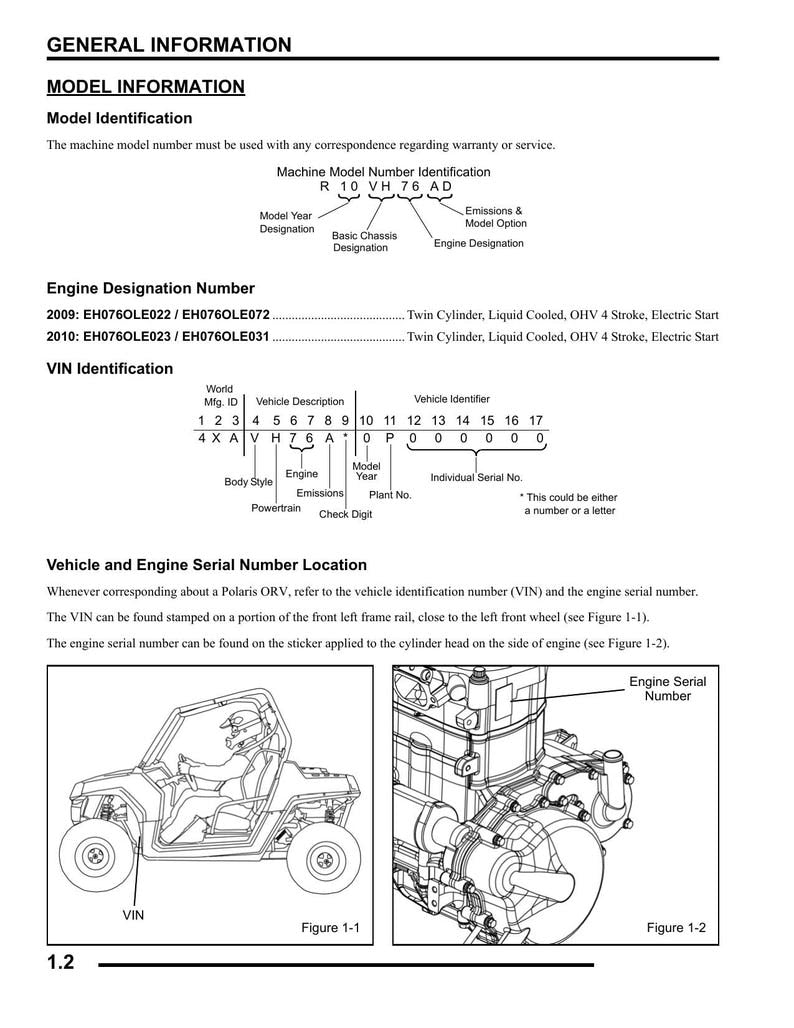 Polaris Ranger RZR RZR S Service Manual 2009-2010 UTV service manual preview page 3
