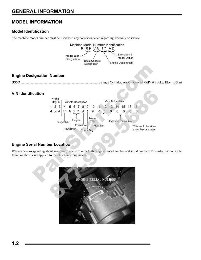 Polaris RZR 170 Service Manual service manual preview page 3
