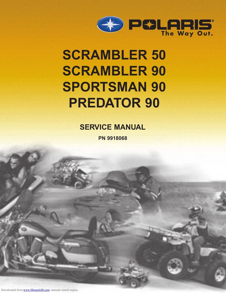 Polaris Youth ATV Scrambler 50 90 Sportsman Predator Service Manual service manual preview page 2