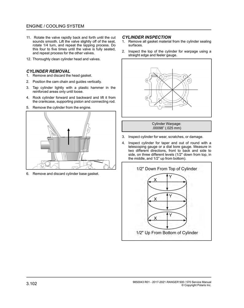 Polaris Ranger 500 570 Service Manual 2017-2021 UTV Repair service manual preview page 5