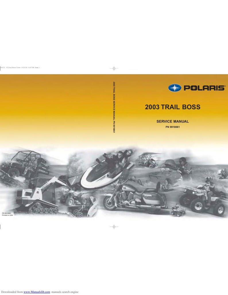 Polaris Trail Boss 330 Service Manual service manual preview page 2