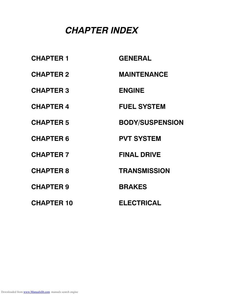 Polaris Trail Boss 330 Service Manual service manual preview page 6