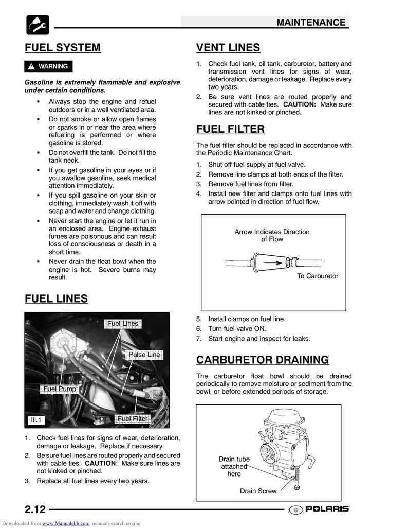 Polaris Trail Boss 330 Service Manual service manual preview page 5