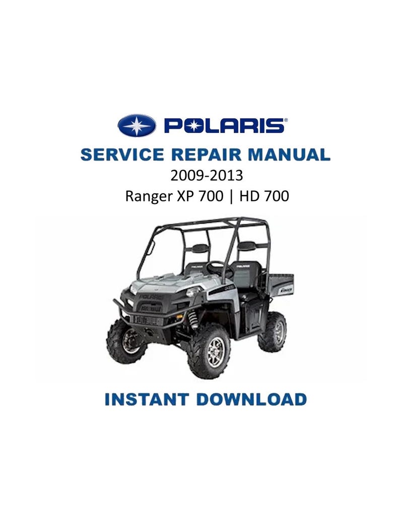 Polaris Ranger 700 XP HD 4x4 Service Manual PDF service repair manual cover