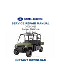 Polaris Ranger 700 4x4 Crew 6x6 Service Manual 2009-2013 UTV PDF service repair manual cover