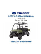 Polaris Ranger 700 4x4 Crew 6x6 Service Manual 2009-2013 UTV PDF service repair manual cover