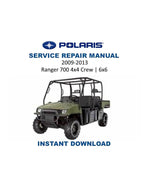 Polaris Ranger 700 4x4 Crew 6x6 Service Manual 2009-2013 UTV PDF service repair manual cover