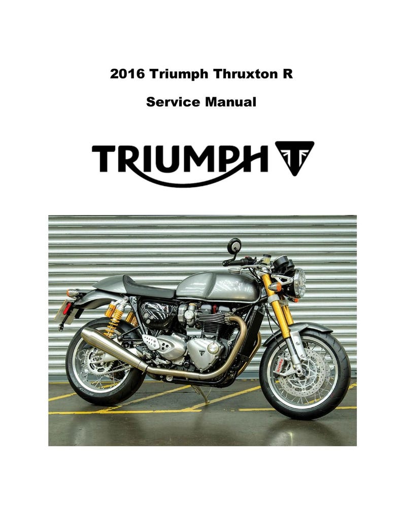Triumph Thruxton R Service Manual service manual preview page 2