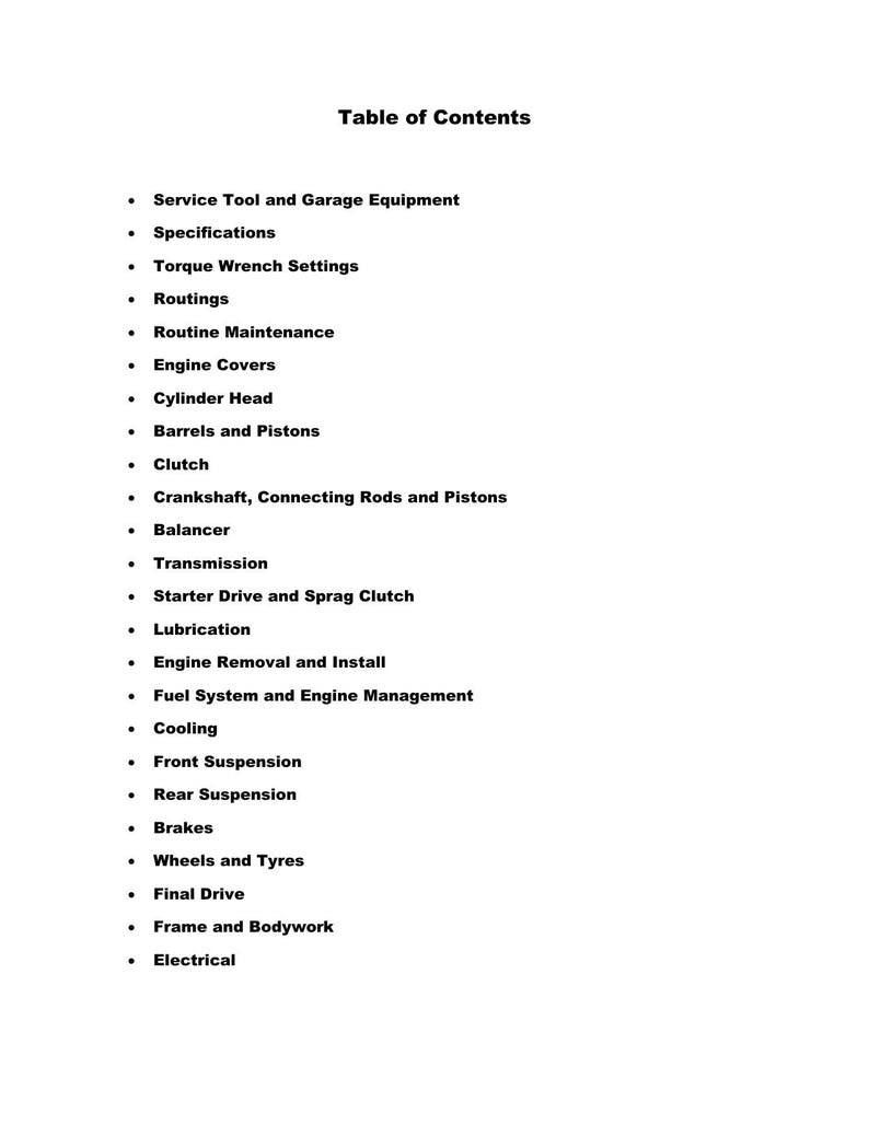 Triumph Thruxton R Service Manual service manual preview page 3