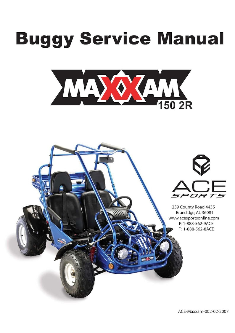 Maxxam 150 2R Buggy Service Manual service manual preview page 2