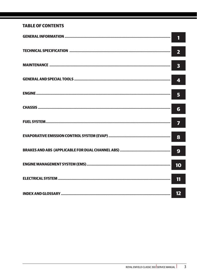 Royal Enfield Classic 350 Service Manual 2021-2025 Motorcycle service manual preview page 3
