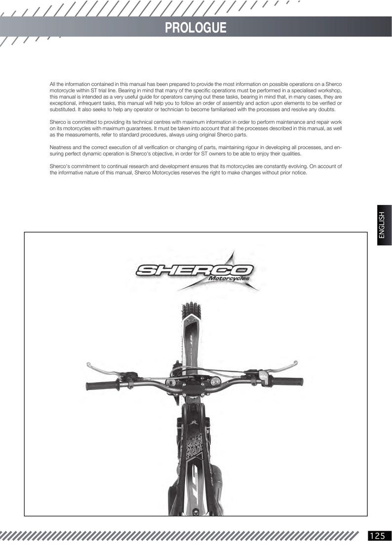 Sherco ST Series Trial Motorcycle Service Manual service manual preview page 4